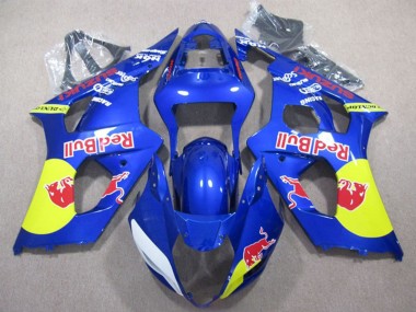 Cheap 2003-2004 Suzuki GSXR 1000 Motorcycle Fairings - Blue Yellow Red Bull Canada