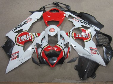 Cheap 2005-2006 Suzuki GSXR 1000 Motorcycle Fairings - White Red Lucky Strike Motul Canada