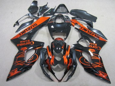 Cheap 2005-2006 Suzuki GSXR 1000 Motorcycle Fairings - Glossy Black Orange Corona Extra Canada