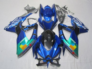 Cheap 2007-2008 Suzuki GSXR 1000 Motorcycle Fairings - Blue Green Black JOMO Canada
