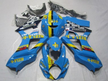 Cheap 2007-2008 Suzuki GSXR 1000 Motorcycle Fairings - Blue Yellow Black Rizla 41 Canada
