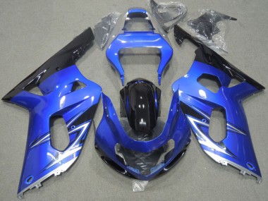Cheap 2001-2003 Suzuki GSXR 600 Motorcycle Fairings - Blue White Glossy Black Canada