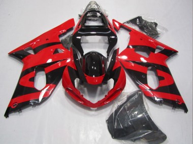 Cheap 2001-2003 Suzuki GSXR 600 Motorcycle Fairings - Red Glossy Black Canada