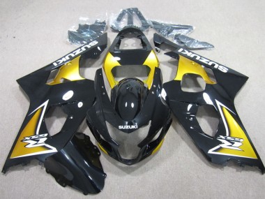 Cheap 2004-2005 Suzuki GSXR 600 Motorcycle Fairings - Glossy Black Yellow Canada