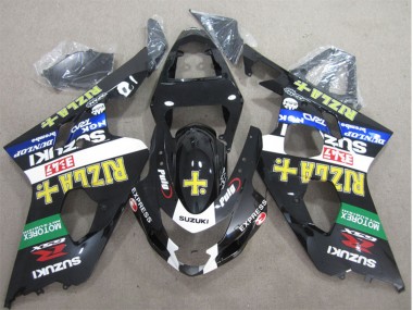 Cheap 2004-2005 Suzuki GSXR 600 Motorcycle Fairings - Glossy Black White Green Yellow Rizla Canada