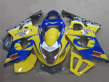 Cheap 2004-2005 Suzuki GSXR 600 Motorcycle Fairings - Yellow Blue White Black Corona Extra Canada