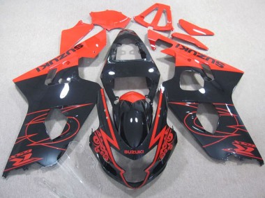 Cheap 2004-2005 Suzuki GSXR 600 Motorcycle Fairings - Glossy Black Red Canada