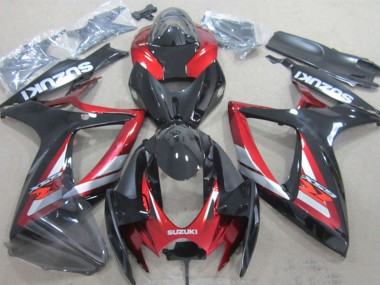 Cheap 2006-2007 Suzuki GSXR 600 Motorcycle Fairings - Glossy Black Red Silver Canada