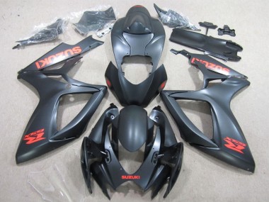 Cheap 2006-2007 Suzuki GSXR 600 Motorcycle Fairings - Matte Black Red Decal Canada