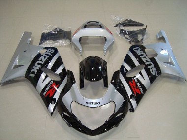 Cheap 2001-2003 Suzuki GSXR 750 Motorcycle Fairings - Silver Glossy Black Canada