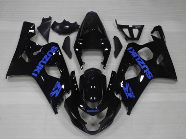 Cheap 2004-2005 Suzuki GSXR 750 Motorcycle Fairings - Glossy Black Blue Decal Canada