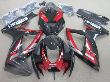 Cheap 2006-2007 Suzuki GSXR 750 Motorcycle Fairings - Red Glossy Black Canada