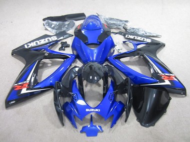 Cheap 2006-2007 Suzuki GSXR 750 Motorcycle Fairings - Blue Glossy Black Canada