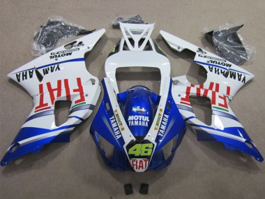 Cheap 1998-1999 Yamaha YZF R1 Motorcycle Fairings - White Blue Red Motul Fiat 46 Canada