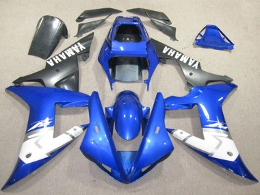 Cheap 2002-2003 Yamaha YZF R1 Motorcycle Fairings - Blue White Matte Black Canada