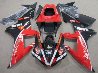 Cheap 2004-2006 Yamaha YZF R1 Motorcycle Fairings - Red White Glossy Black Santander Canada