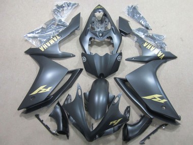 Cheap 2007-2008 Yamaha YZF R1 Motorcycle Fairings - Matte Black Gold Decal Canada