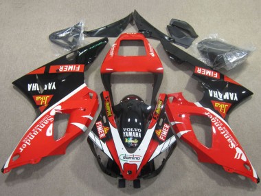 Cheap 2009-2011 Yamaha YZF R1 Motorcycle Fairings - Red Black White Santander Fimer Volvo Canada