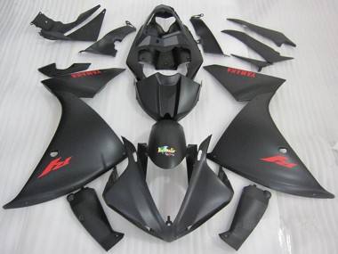 Cheap 2009-2011 Yamaha YZF R1 Motorcycle Fairings - Matte Black Red Decal Canada