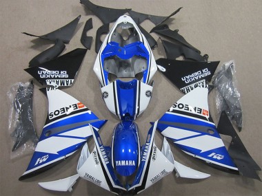 Cheap 2009-2011 Yamaha YZF R1 Motorcycle Fairings - White Blue Black ENEOS Yamalube M1 Semakin Didepan Canada