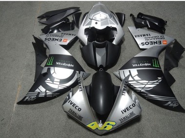 Cheap 2009-2011 Yamaha YZF R1 Motorcycle Fairings - Silver Matte Black Green Monster Iveco Yamalube ENEOS Semakin Didepan Canada