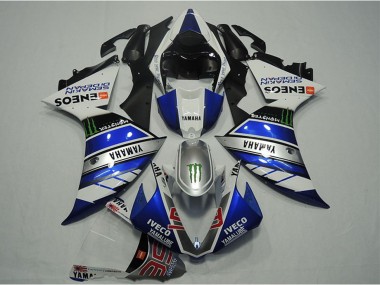 Cheap 2012-2014 Yamaha YZF R1 Motorcycle Fairings - Blue Silver White Black Green Monster IVECO Yamalube ENEOS Semakin Didepan Canada