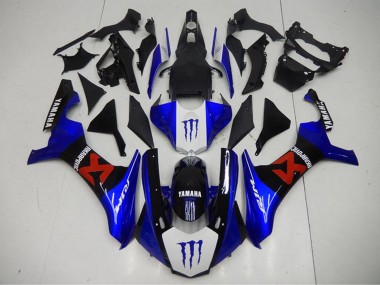Cheap 2015-2019 Yamaha YZF R1 Motorcycle Fairings - Blue White Black Red Monster Akropovic Canada