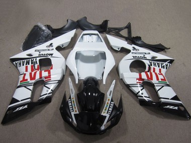 Cheap 1998-2002 Yamaha YZF R6 Motorcycle Fairings - White Glossy Black Fiat Motul Michelin Canada