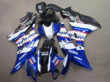 Cheap 2006-2007 Yamaha YZF R6 Motorcycle Fairings - White Blue Red Sterilgarda Volvo Fimer Canada