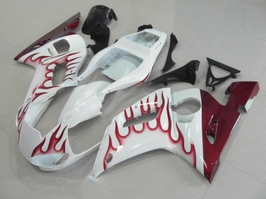 Cheap 1998-2002 Red Flame Yamaha YZF R6 Motorcycle Fairings Canada