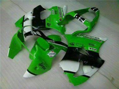 Cheap 2000-2002 Green Black Kawasaki Ninja ZX6R Injection Fairing Kit Canada