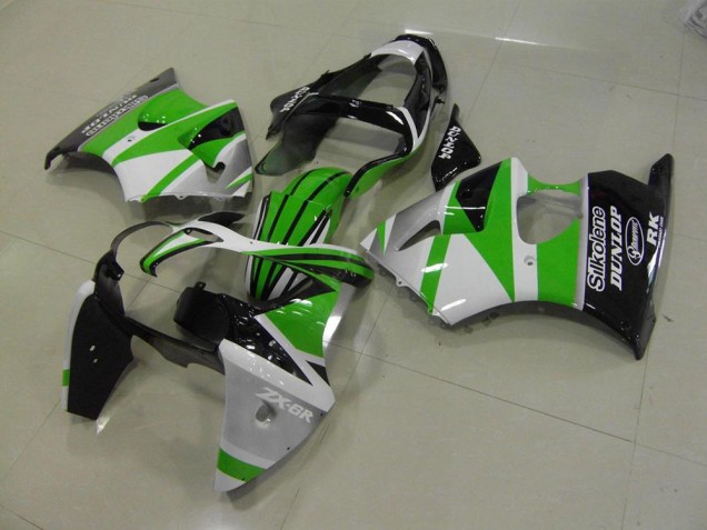 Cheap 2000-2002 Green White Stripe Kawasaki Ninja ZX6R Motorcycle Fairings Canada