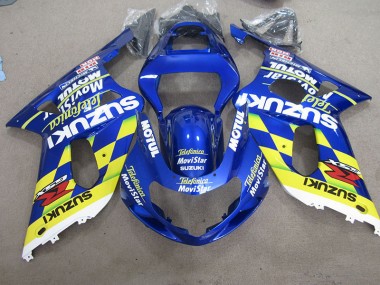 Cheap 2001-2003 Blue Yellow White Motul Movistar Suzuki GSXR600 Motorcycle Fairings & Bodywork Canada