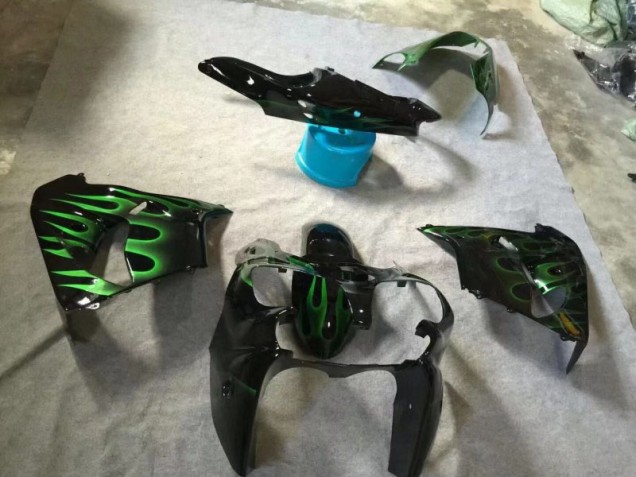 Cheap 2002-2003 Glossy Black Green Flame Kawasaki Ninja ZX9R Motorcycle Fairings & Bodywork Canada Cheap 2002-2003 Glossy Black Green Flame Kawasaki Ninja ZX9R Motorcycle Fairings & Bodywork Canada