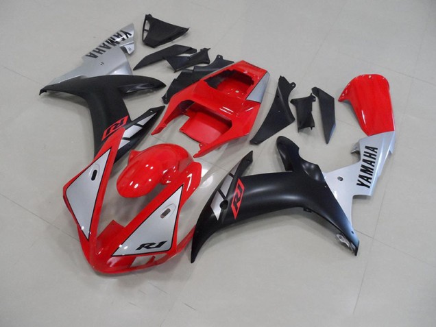 Cheap 2002-2003 Red Matte Silver Yamaha YZF R1 Motorcycle Fairings Canada Cheap 2002-2003 Red Matte Silver Yamaha YZF R1 Motorcycle Fairings Canada