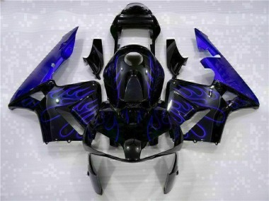 Cheap 2003-2004 Black with Blue Flame Honda CBR600RR Motorcycle Fairings Canada