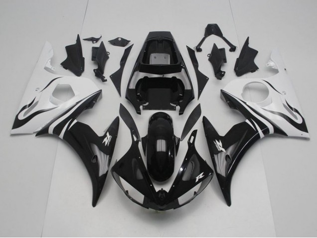 Cheap 2003-2005 Black and White Yamaha YZF R6 Motorcycle Fairings Canada Cheap 2003-2005 Black and White Yamaha YZF R6 Motorcycle Fairings Canada