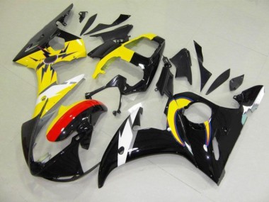 Cheap 2003-2005 Moon Black Yellow Yamaha YZF R6 Motorcycle Fairings Canada