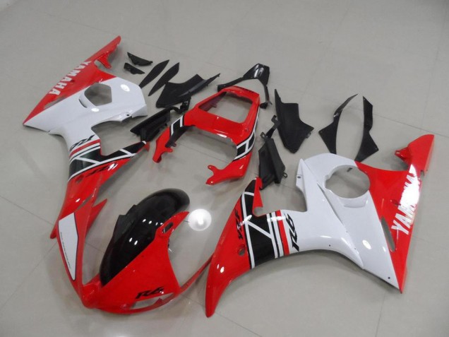 Cheap 2003-2005 Red and White and Black Yamaha YZF R6 Motorcycle Fairings Canada