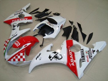 Cheap 2003-2005 Red White Yamaha YZF R6 Motorcycle Fairings Canada
