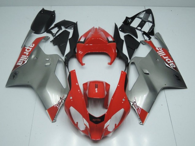 Cheap 2003-2005 Silver and Red Aprilia RSV1000 Motorcycle Fairings Canada Cheap 2003-2005 Silver and Red Aprilia RSV1000 Motorcycle Fairings Canada