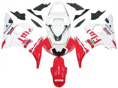 Cheap 2003-2005 White Red Fiat Yamaha YZF R6 Motorcycle Fairings Canada