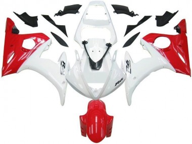 Cheap 2003-2005 White Red Yamaha YZF R6 Motorcycle Fairings Canada