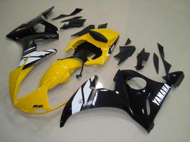 Cheap 2003-2005 Yellow Black Yamaha YZF R6 Motorcycle Fairings Canada