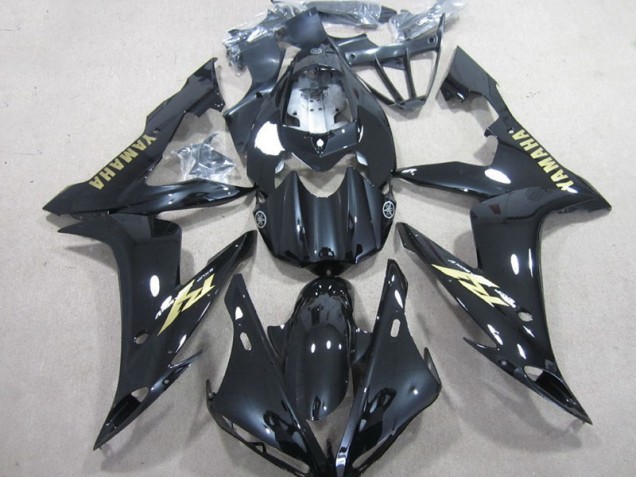 Cheap 2004-2006 Black Wigh Gold Decal Yamaha YZF R1 Motorcycle Fairings Canada