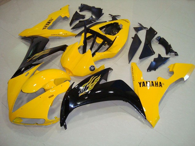 Cheap 2004-2006 Yellow Black Flame Yamaha YZF R1 Motorcycle Fairings Canada Cheap 2004-2006 Yellow Black Flame Yamaha YZF R1 Motorcycle Fairings Canada