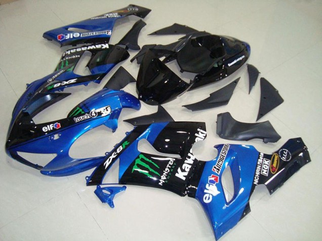 Cheap 2005-2006 Blue Monster Kawasaki Ninja ZX6R Motorcycle Fairings Canada Cheap 2005-2006 Blue Monster Kawasaki Ninja ZX6R Motorcycle Fairings Canada