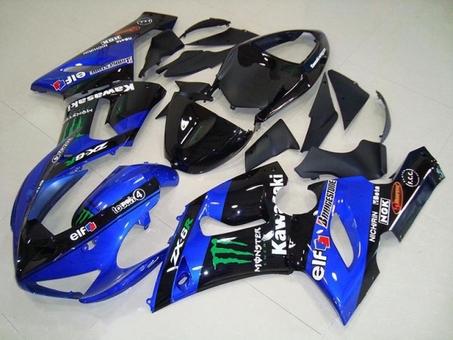 Cheap 2005-2006 Candy Blue Monster Kawasaki Ninja ZX6R Motorcycle Fairings Canada Cheap 2005-2006 Candy Blue Monster Kawasaki Ninja ZX6R Motorcycle Fairings Canada