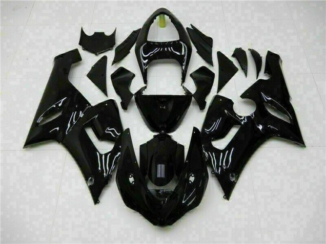 Cheap 2005-2006 Glossy Black Kawasaki Ninja ZX6R Motorcycle Fairings Canada