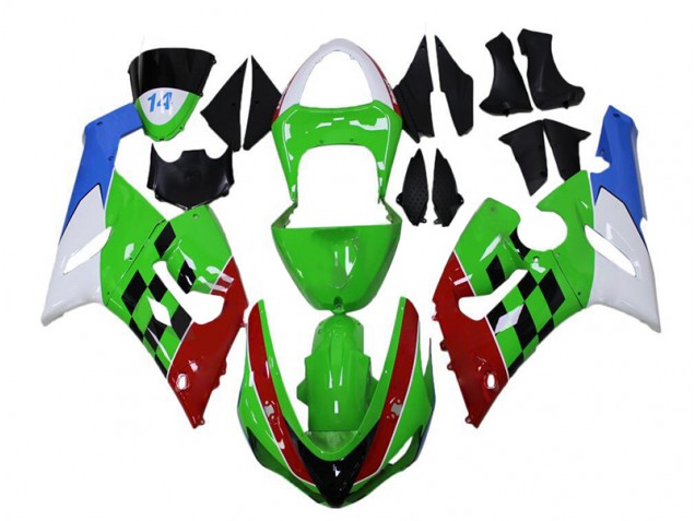 Cheap 2005-2006 Green Red White Blue Kawasaki Ninja ZX6R Motorcycle Fairings Canada Cheap 2005-2006 Green Red White Blue Kawasaki Ninja ZX6R Motorcycle Fairings Canada